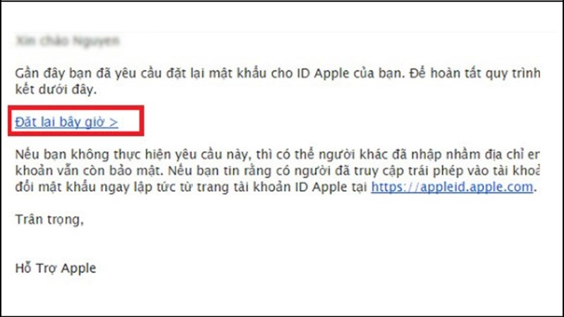 Chọn “Đặt lại bây giờ”